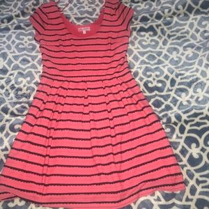 Pink and Black Stripped Dress